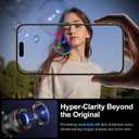 X-it 2 Pack Camera Lens Protector, Shatterproof Anti-Scratch Ultra HD Camera Protector, Anti-Glare Tempered Glass Lens Protector for iPhone 16 Pro Max/16Pro/15 Pro Max/15Pro/14 Pro Max/14Pro,Black Red