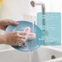 Tioncy 12 Pack Kitchen Sponges Bulk Dual Sided Scrubber Sponges Dishwashing Kitchen Cleaning Accessories for Household Supplies(Easter Bunny,White, Pink)