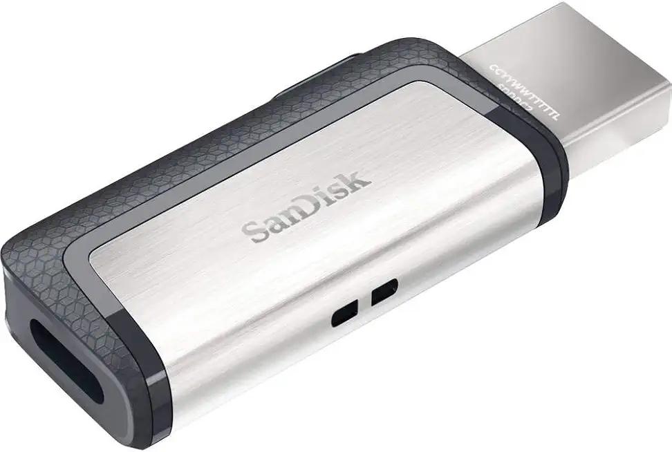 Sandisk 128GB Ultra Dual Drive USB Type-C - USB-C, USB 3.1 - SDDDC2-128G-G46, Gray