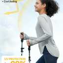 baleaf Sun-Dur Women's UPF 50+ Shirts Long Sleeve Workout Lightweight Shirt Quick Dry Clothing Running Shirts Athletic Tops (Gray)