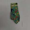 MUD Simply Kids (ages 5-8) Garden Gloves, Nitrile Coating, Lightweight, High Dexterity, Moisture Wicking, Green/Dino Pattern (MD31041M)
