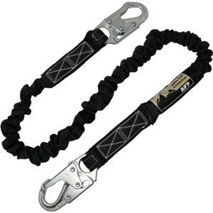 AFP 6 FT Single Leg Internal Shock Absorbing Safety Lanyard with Dual Snap Hooks