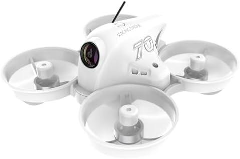 APEXFPV VR70-Pro FPV Drone, Brushless Quadcopter,35g Ultra - Light, 4-5 Mins Flight Time, 200m Range, 5.8G 100mw Transmission, White.Only compatible with APEX remote control