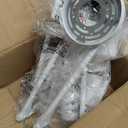 BoostArea LED 8 Light Track Lighting Kit, White 8 Way Ceiling Spot Lighting, Flexibly Rotatable Light Head for Kitchen, Living Room, Bedroom, GU10 Bulb Not Included