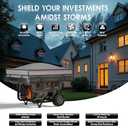 Generator Covers While Running, Waterproof Heavy Duty Generator Tent, 1680D+210D Double Layer, Rooftop Design, Large Generator Cover, 32 x24 x24, Grey (Gray,with bracket)