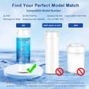 3 Pack XWF (Not XWFE, NO Chips) Compatible with GE XWF, GBE21, GDE21, GDE25, GFE24, Refrigerator Water Filter Replacement, NSF Certified, 6 Month / 300 Gallon