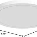 BLNAN LED Flush Mount Ceiling Light, 9 Inch 18W 3000K/4000K/5000K Hardwire Light Fixture, Ultra Thin Round White Lamp for Kitchen Porch Bedroom Hallway Stairwell Basement, Non-dimmable 1 Pack