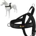 Plutus Pet No Pull Dog Harness with Breathable Mesh Padded, Adjustable Reflective Escape Proof Dog Harness, Quick Fit Dog Vest Harness for Small Medium Large Dogs (S, Black) (S: chest 17"-19.7")