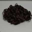 Beweig Mens Wig Short Curly Brown Wig Synthetic Costume Replacement Wig for Males