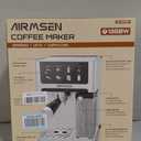 AIRMSEN 20 Bar Espresso Machine with Automatic Milk Frother, Cappuccino & Latte Coffee Maker with Quick Brew Dual Boiler (1350W + 1000W), Stainless Steel, 60oz Water Tank, Touchscreen