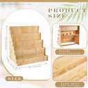 Barydat Wooden Card Display Stand Stationary Organizer Sticker Stand for Vendor Crafts Greeting Card Organizer Rack Retail Display Holder(23.23 x 14.96 x 22.44 Inch (4 Tier),Wood)