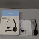 TECKNET Bluetooth Headset, Wireless Headset with Noise Canceling Microphone for Trucker, On-Ear Bluetooth Headphone with Mute Mic for Work (Black & White)