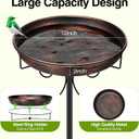 Daoeny 35In Metal Bird Bath for Outside, Vintage Freestanding Birdbaths & Birdfeeder, Bird Baths Feeder Bowl for Outdoors Garden Patio Yard Lawn Decor, Upgraded 5-Pronged Base (Antique Bronze)