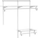 PROWORX 2-4 Ft. Expandable Closet Organizer System Kit, White Custom Metal Wire Shelving, Organization and Storage Shelves Wall Mounted with Hanging Rods