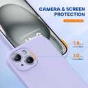 Miracase Compatible with iPhone 15 Case, [Soft Anti-Scratch Microfiber Lining], Liquid Silicone Case Gel Rubber Shockproof Drop Protection Phone Case for iPhone 15, Light Purple