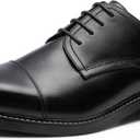 Bruno Marc Men's Dress Oxford Shoes Classic Lace Up Formal Cap Toe Shoes (Size 10.5, Black)
