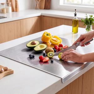 Titanium Cutting Board, 2026 New Upgrade 100% Pure Titanium Cutting Boards for Kitchen, Hygiene & Durability Non Stick Chopping Board, Double sided Cutting Mat, Easy to Clean,WD01S, X-Large