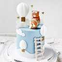 LaVenty Airplane Cake Topper - Plane Cake Decorations for Time Flies 1st Birthday, Baby Shower