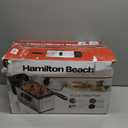 Hamilton Beach 35032 Professional Style Electric Deep Fryer, Frying Basket with Hooks, 1500 Watts, 3 Liters, Stainless Steel