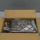 Solar Outdoor Lantern, Garden Hanging Waterproof Lanterns PVC Upgrade 3 LED Flickering Flameless Candle Decorative for Garden Women Mom Grandma Halloween Gifts (Grid Candle)