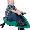 Wiggle Car Ride On Toy - No Batteries, Gears or Pedals - Twist, Swivel, Go - Outdoor Ride Ons for Kids 3 Years and Up by Lil' Rider (Green)