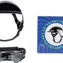 Dog Goggles for Small Dogs with Helmet and Goggles, 2 Pcs Doggy Glasses and Pet Motorcycle Helmet with Earholes Adjustable Straps, Safety Helmet for Puppy Riding (B)