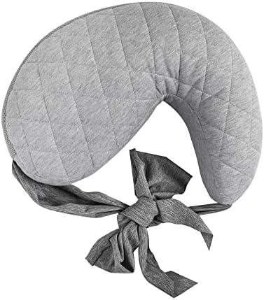 Boppy Anywhere Travel Nursing Pillow, Soft Gray, Plus Sized to Petite with Stretch Belt, Portable Nursing Pillow, Breastfeeding and Bottle-Feeding Support, Machine Washable
