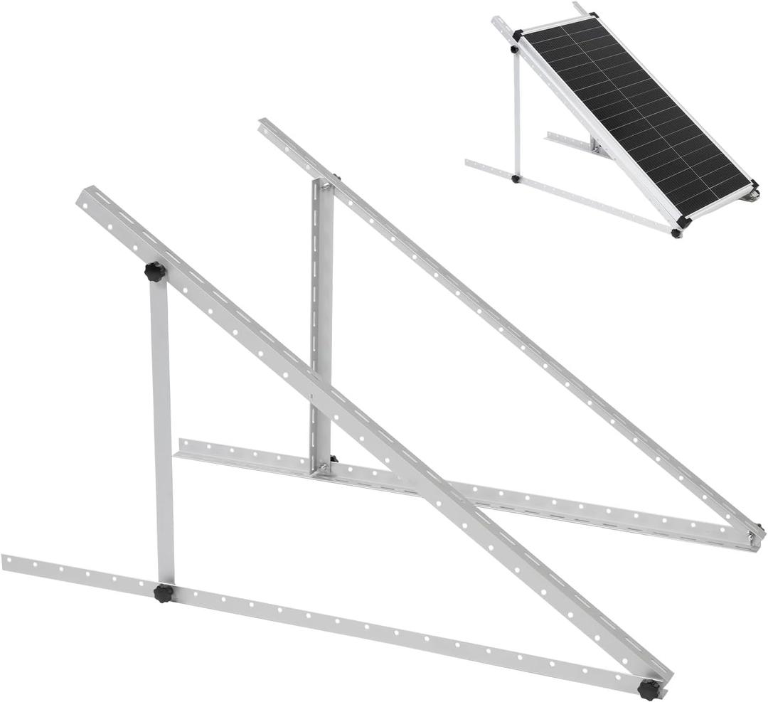 45" Solar Panel Mount Brackets Adjustable Solar Panel Tilt Mount Brackets for 100-400 Watts Solar Panel 2400Pa Windproof for Roof, RV, Ground, Boat and Off-Grid (Brackets)