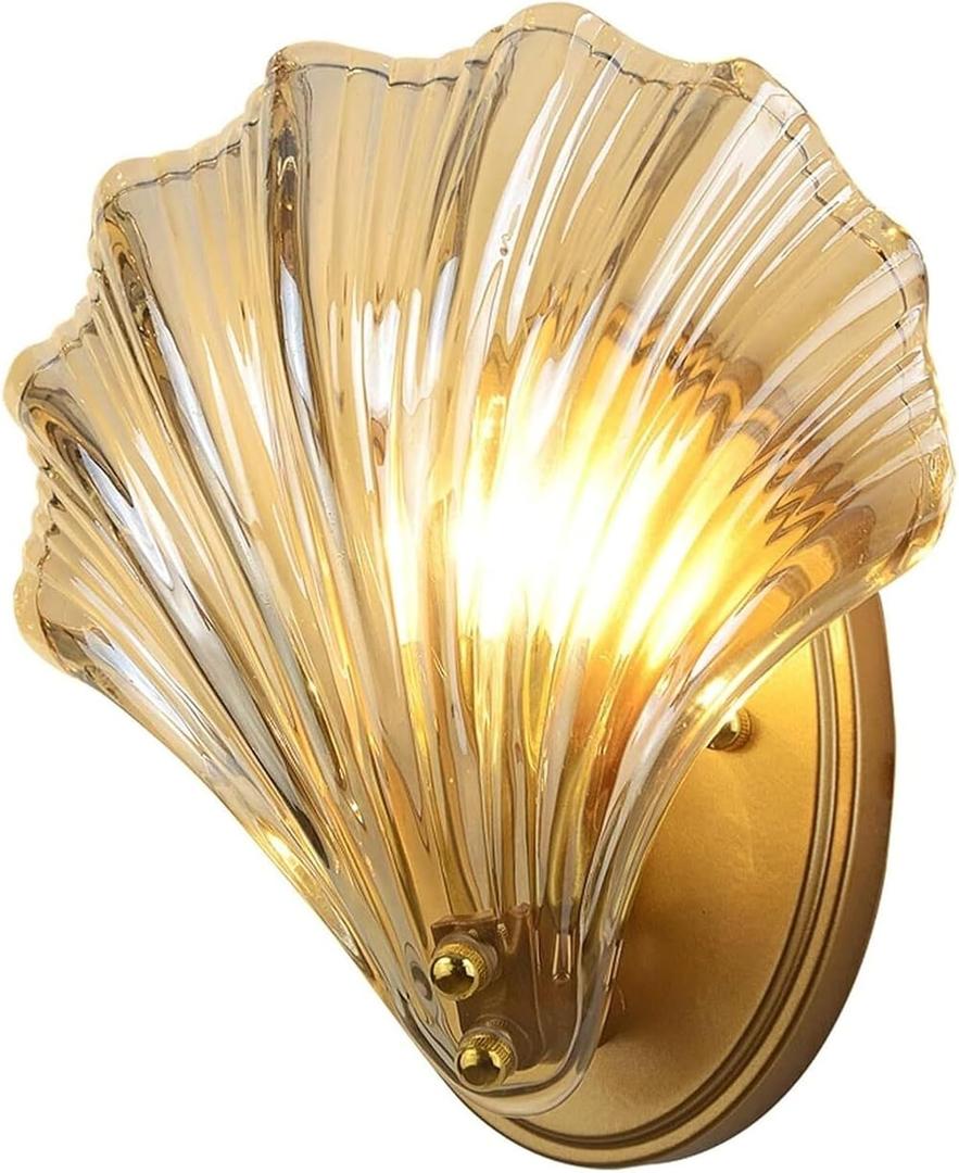 LED Wall Sconces, Modern Wall Sconce, Glass Lampshade Metal Wall Lighting Fixture, Flush Mount Wall Lamp,Simple and Beautiful