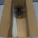 Wire Chimney Cleaning Brush with 1/4 Npt Fitting, Long Tent Wood Burning Stove Pipe Cleaning Brush with 12 Flexible Rods and 6'' Brush Heads for Hearth Fireplace