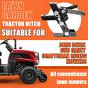 ECOTRIC Heavy Duty Adjustable Lawn Mower Trailer Towing Hitch, Garden Tractor Hitch Steel Compatible with John Deere Cub Cadet Craftsman