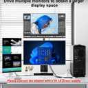 DisplayPort to HDMI Splitter for Multi Monitor Adapter, HDMI Splitter Extended Display 1 in 3 Out MST Hub (4K@60Hz) for Extended or Cloned Display Mode, DP to 3X HDMI Port with PC, NVIDIA AMD