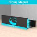 HuggieGems 4 Pack Magnetic Spice Storage Rack Organizer for Refrigerator and Oven, Matt Black Fridge Organizers and Storage