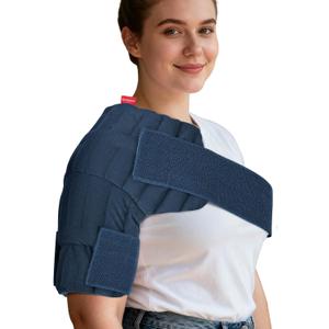 Comfytemp Shoulder Heating Pad Microwavable for Rotator Cuff, FSA Wearables HSA Store, Microwave Moist Heating Pad, Shouder Wrap for Frozen Shoulder Relief, Christmas Gifts for Women Seniors (M/L)