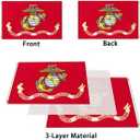 3x5ft Double Sided US Marine Corps Flag Outdoor with 2 Brass Grommet