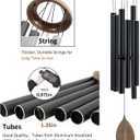 Wind Chimes Outside Deep Tone, 45 in WindChimes Large with 6 Heavy Tubes, Large Deep Tone Wind Chime Outdoor for Garden Hanging Dcor,Sympathy Gifts, Black
