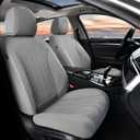 FLORICH Seat Covers, Car Seat Covers Front Seats Faux Leather Automotive Seat Covers Luxury Waterproof Car Seat Cover Protectors Universal Fit for Most Cars SUV Trucks, Gray