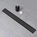 SaniteModar Linear Shower Drain 20 inch Matte Black with Tile Insert Panel