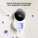 Wall Mounted Toothbrush Holder & Toothbrush Cleaner,Electric Toothbrush Holder, Razor Holder and Cleaner for Bathroom Accessory, with Auto Inductive Open/Close Cover, Clean, Dry for Home, Travel