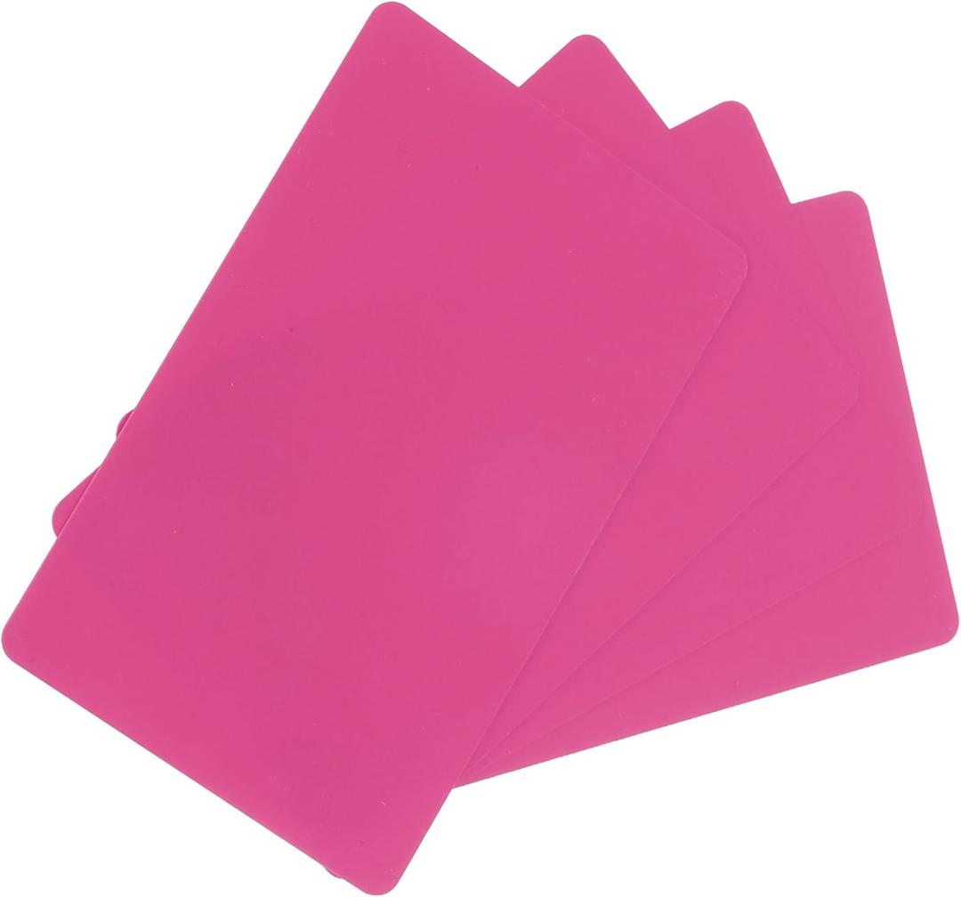 MECCANIXITY 200 Pack Blank PVC Cards 30mil ID Cards Blank Credit Cards Plastic Cards Waterproof & Double Sided Printing for ID Badge Printer, Graphics Pink