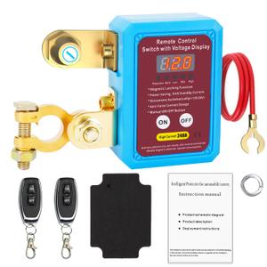 Kill Switch for Car- LED Digital Display Included, Remote Battery Disconnect Switch 12V/24V 240A, Car Battery Kill Switch Anti Theft,Suitable for Car, SUV, RV, Cargo Trucks (With LED screen)