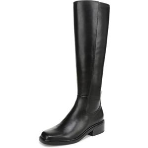 Franco Sarto Womens Gisella Mid Calf Boot Black Leather 7 M (Black)
