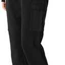 Women's Fleece Cargo Joggers - Multi-Pockets, Elastic Drawstring Waist, Warm Winter Daily Wear, Small