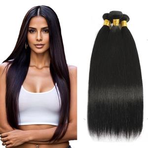 Natural Black Human Hair Bundles #1B Straight Bundles 20 22 24 Inch Unprocessed Virgin Mixed Length Straight Bundle Hair Extensions 50 Gram Per Bundle
