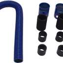 1 Set Blue 36" Long Universal Flexible Stainless Steel Radiator Hose Kit Fits for Chevy/Ford/ Mopar
