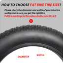 MOHEGIA Fat Bike Tire: 20x4.0/26x4.0 Inch Fat Tire,High-Performance and All-Terrain Folding Replacement MTB Bicycle Tire with Street or Trail Riding