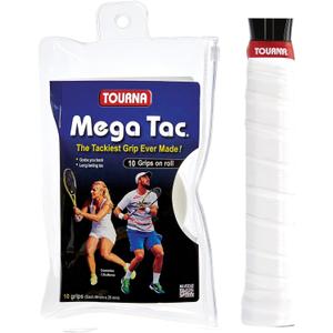 Tourna Mega Tac Extra Tacky Overgrip, 10-Pack