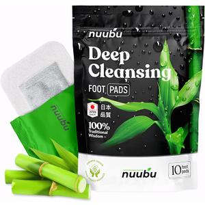 | Deep Cleansing Foot Pads for Better Sleep & Foot Care | Premium Japanese Organic Feet Pads with Ginger Powder (10 Pc)