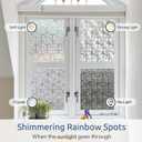 rabbitgoo Window Privacy Film Stained Glass Window Film, Decorative Stickers Removable UV Sun Blocking Clings Door Coverings, Diamond Pattern,35.4 x 157.5 inches, 35.4" x 157.4"