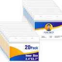2 x 20PCS ID Badge Holder Horizontal - Extra Thick Clear ID Card Holder with Waterproof Resealable Zip - Name Tag Holder for Nurses, Office and School